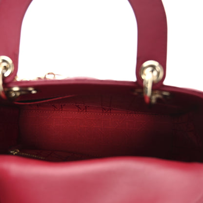 Christian Dior Lambskin Cannage Small My ABCDior Lady Dior Red 5 of 12