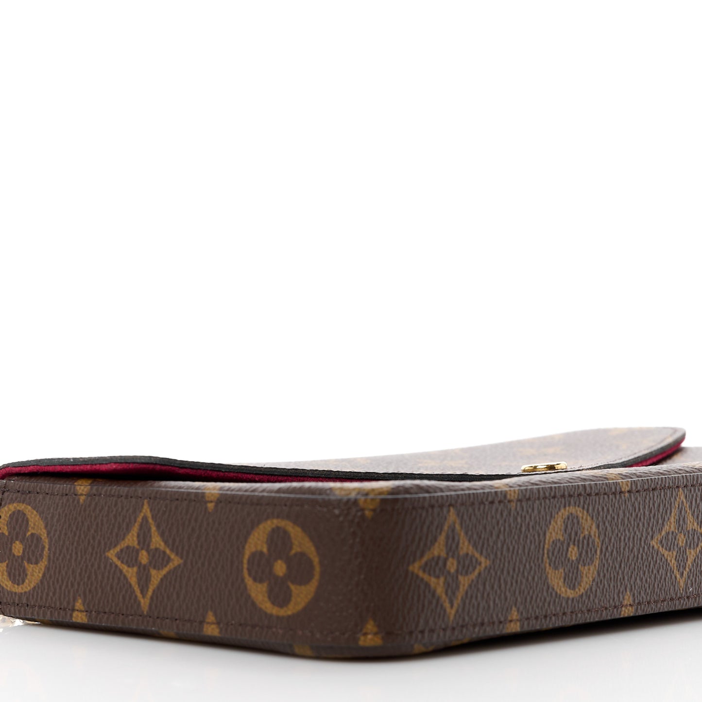 Monogram Pochette Felicie Chain Wallet Fuchsia