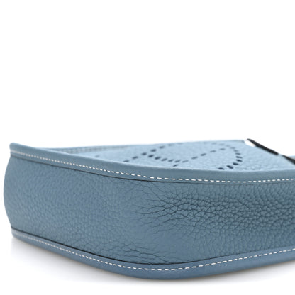 Hermes Taurillon Clemence Evelyne TPM New Blue Jean 10 of 11