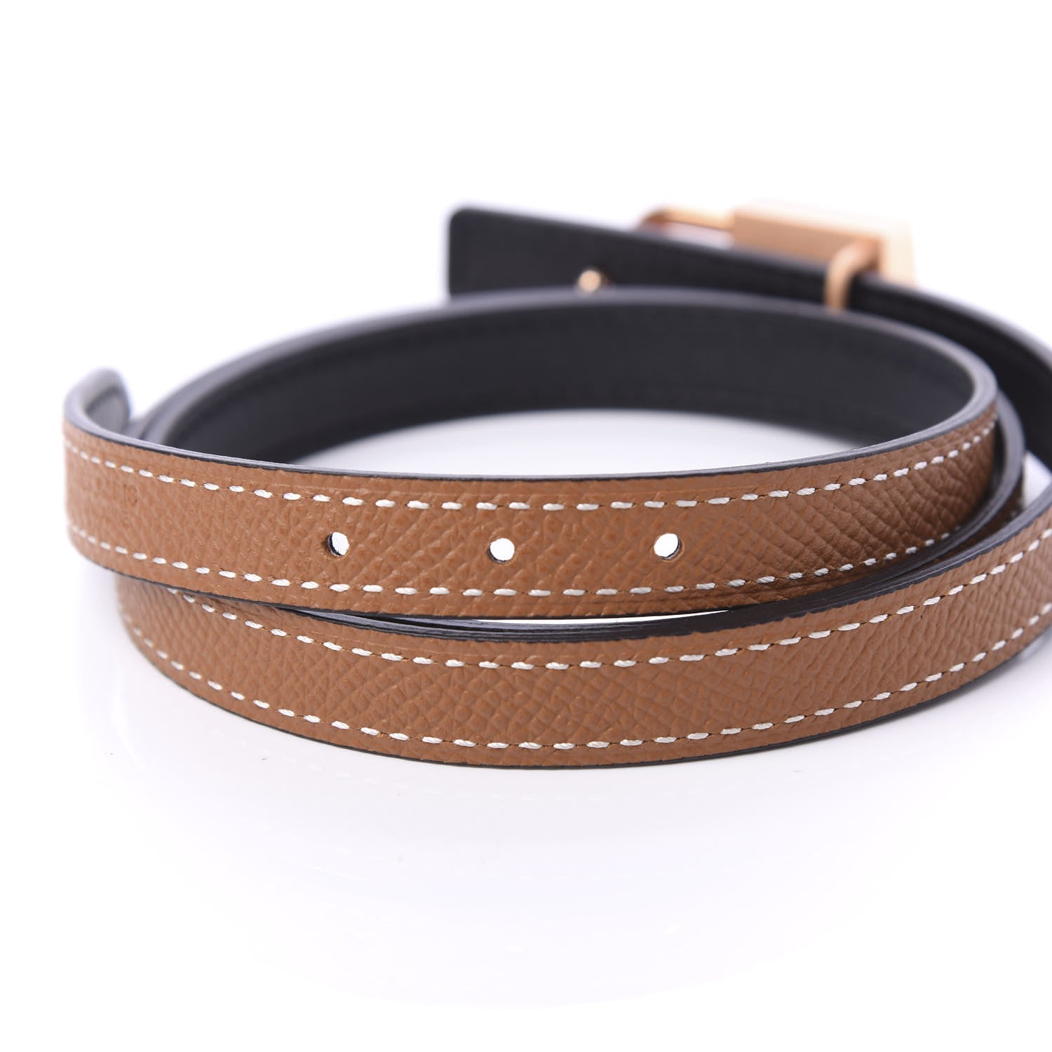 Hermes Epsom Swift 13mm Romance Belt 70 Gold Black 3 of 6