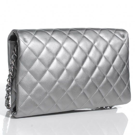 Chanel Leather Medium Leo Lion Flap Clutch Metallic 3 of 9