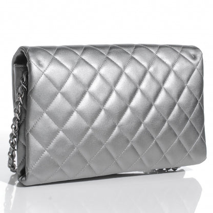 Chanel Leather Medium Leo Lion Flap Clutch Metallic 3 of 9