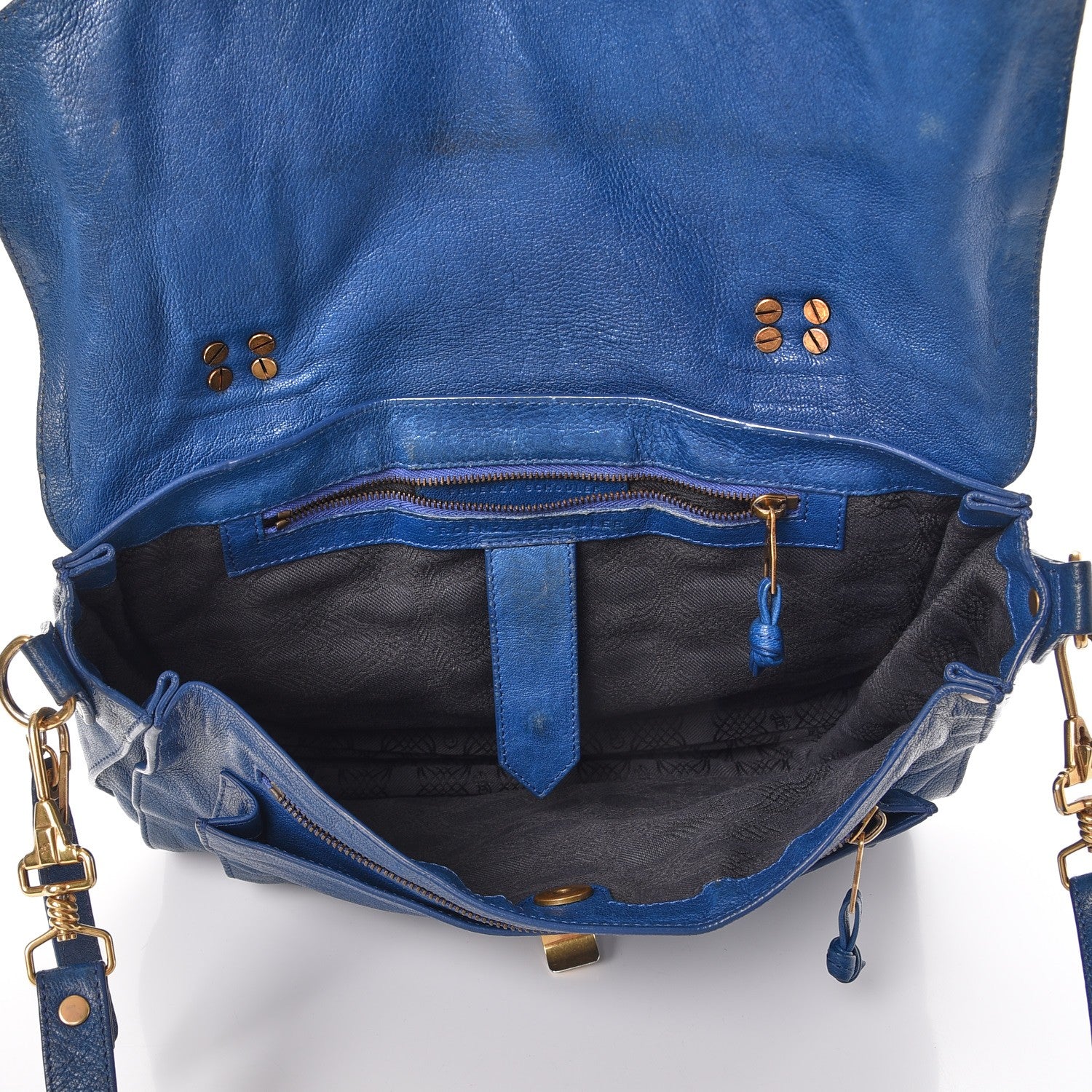 Proenza Schouler Lambskin Medium PS1 Satchel Peacock 5 of 13
