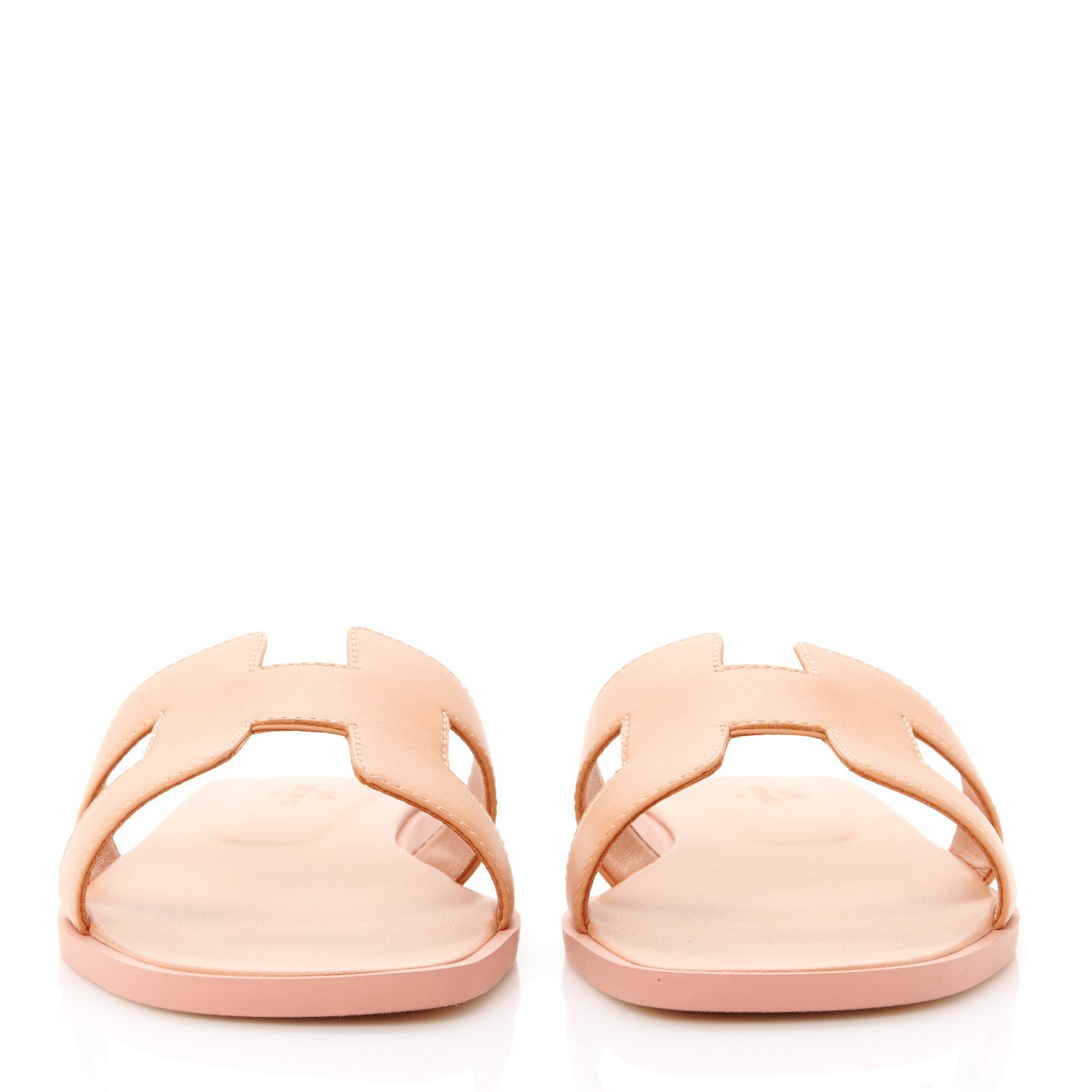 Hermes Box Calfskin Oran Sandals 36.5 Granit Rose 2 of 8