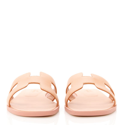 Hermes Box Calfskin Oran Sandals 36.5 Granit Rose 2 of 8