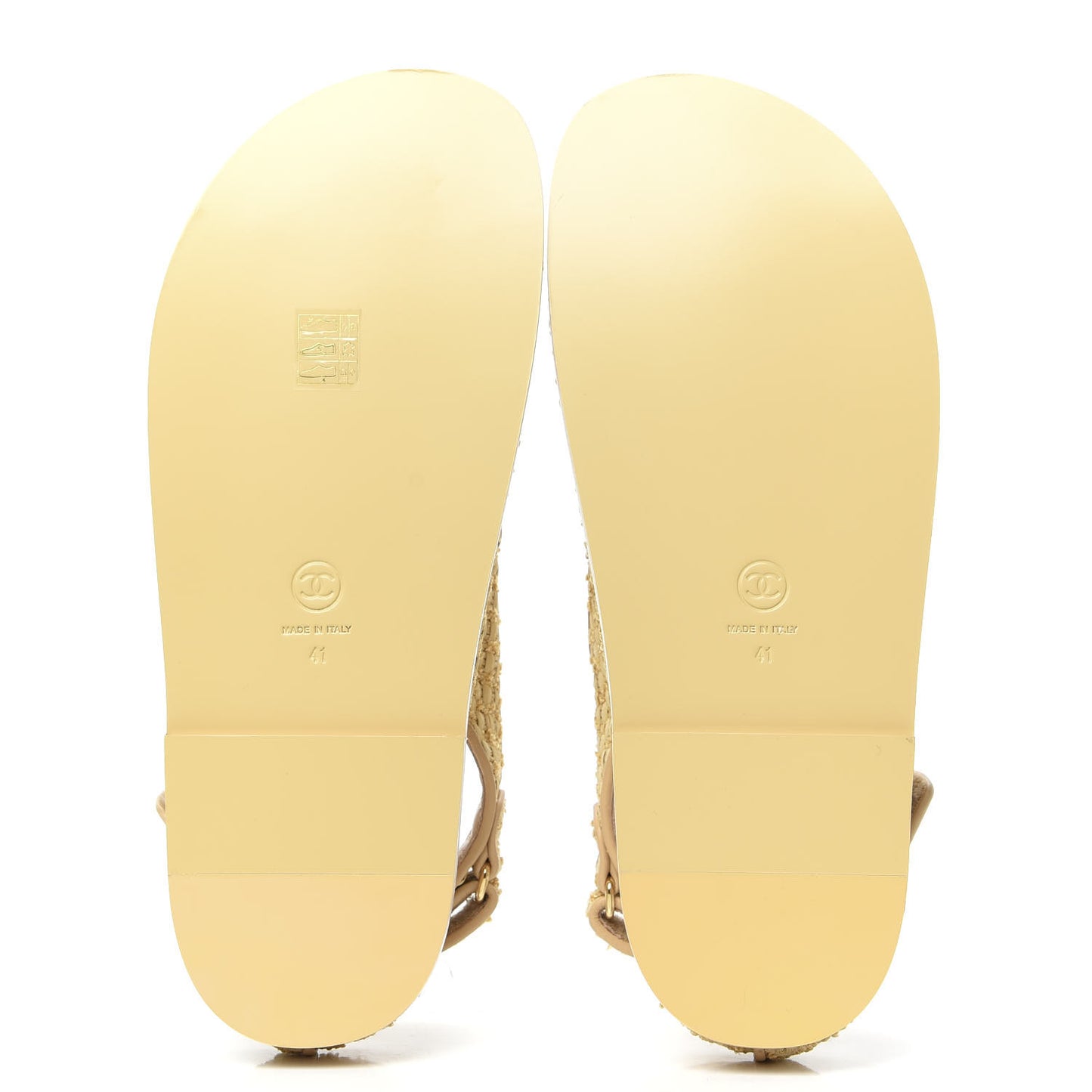 Braided Fabric Velcro Dad Sandals 41 Beige
