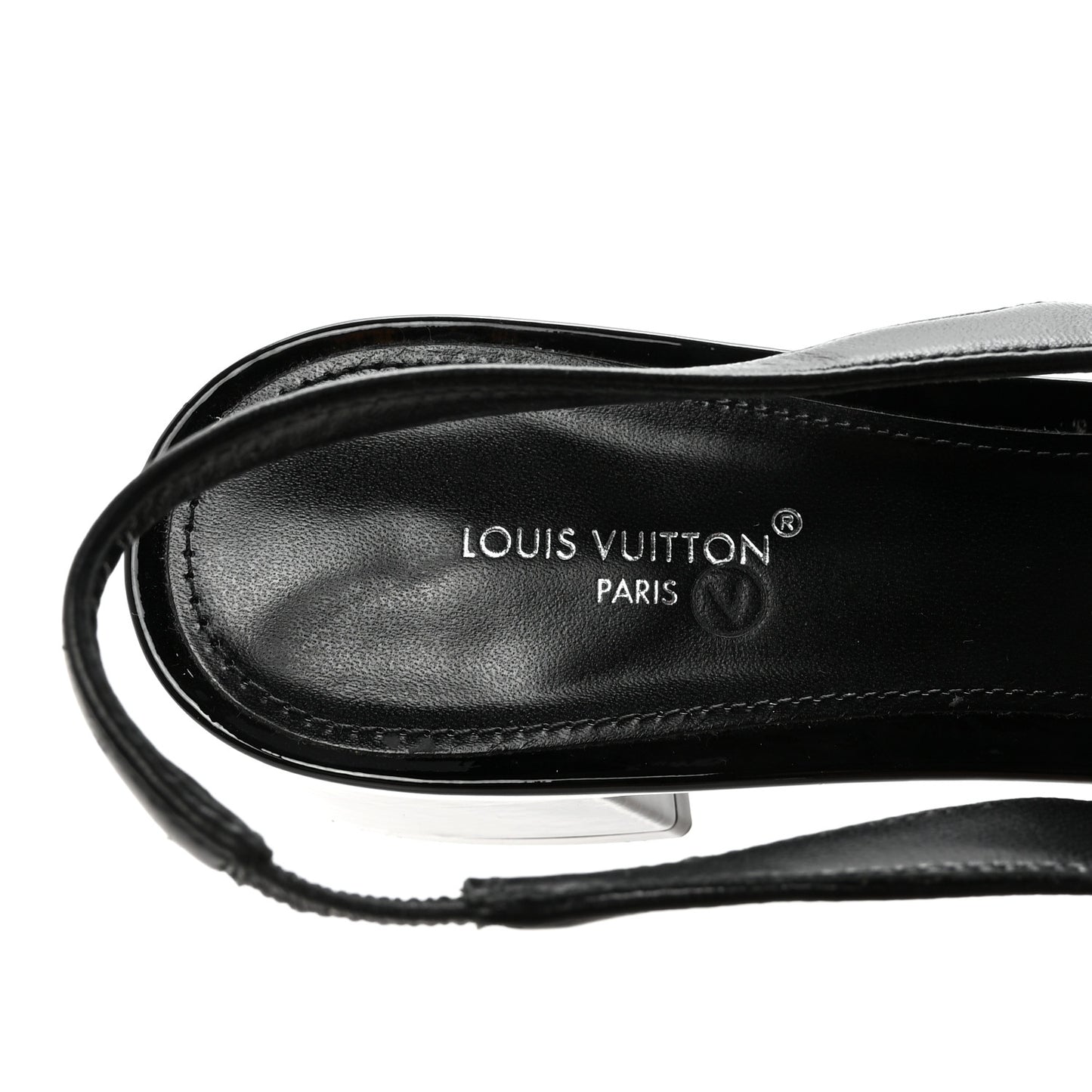 Lambskin Patent Romy Slingback Pumps 38 Black