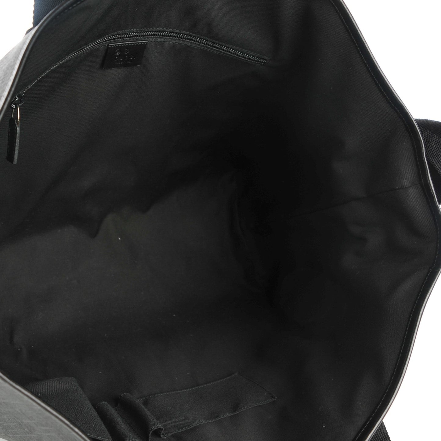 Coated Canvas Large Trademark Logo Travel Tote Black