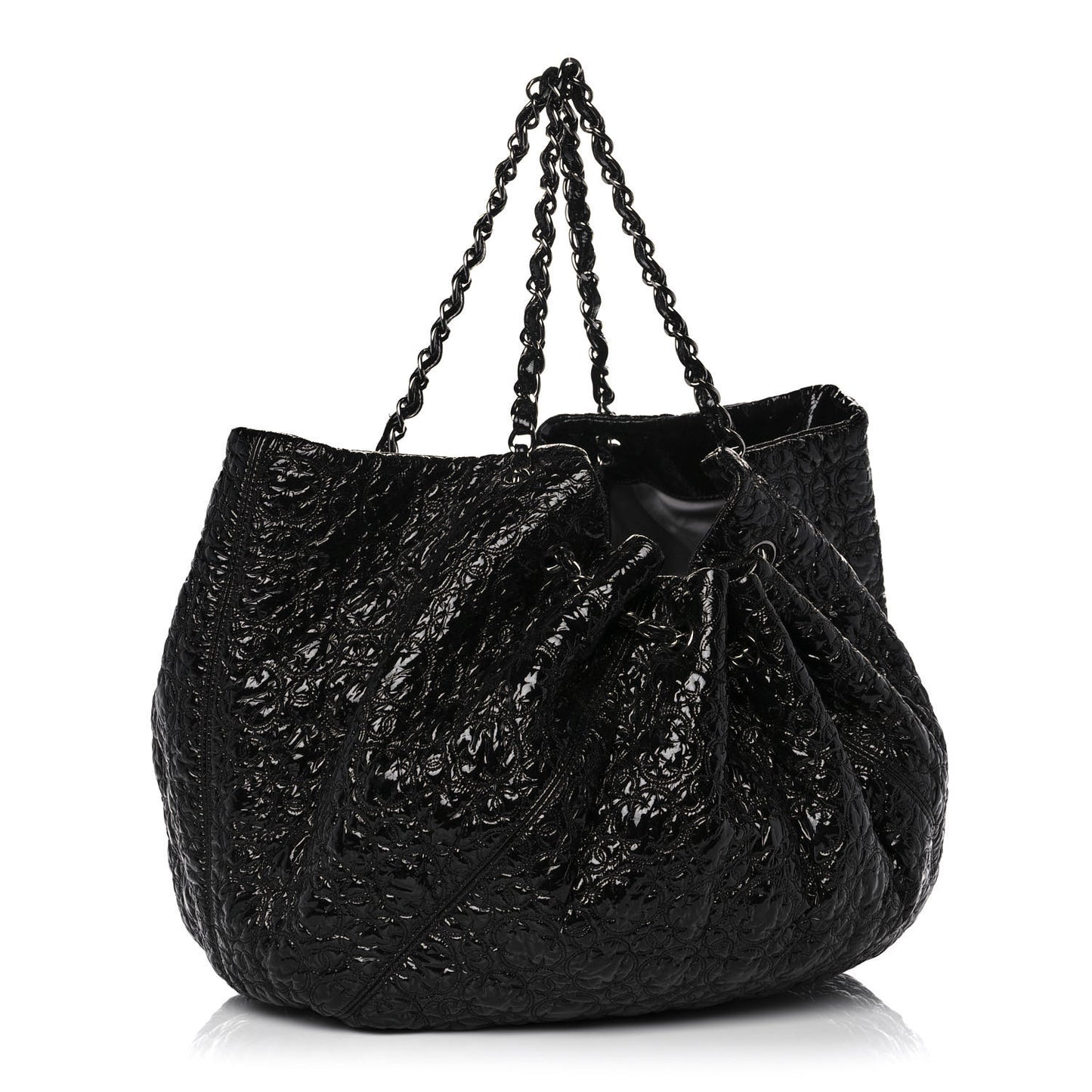 Vinyl Graphic Edge Tote Black