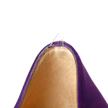Christian Louboutin Satin Strass Eugenia 140 Pumps 39.5 Purple 8 of 8