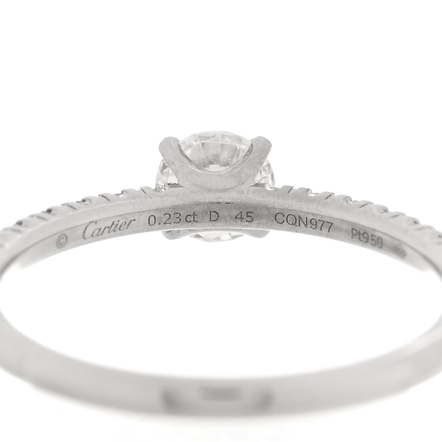 Platinum Diamond .35ct Etincelle De Cartier Solitaire Engagement Ring 45 3.5
