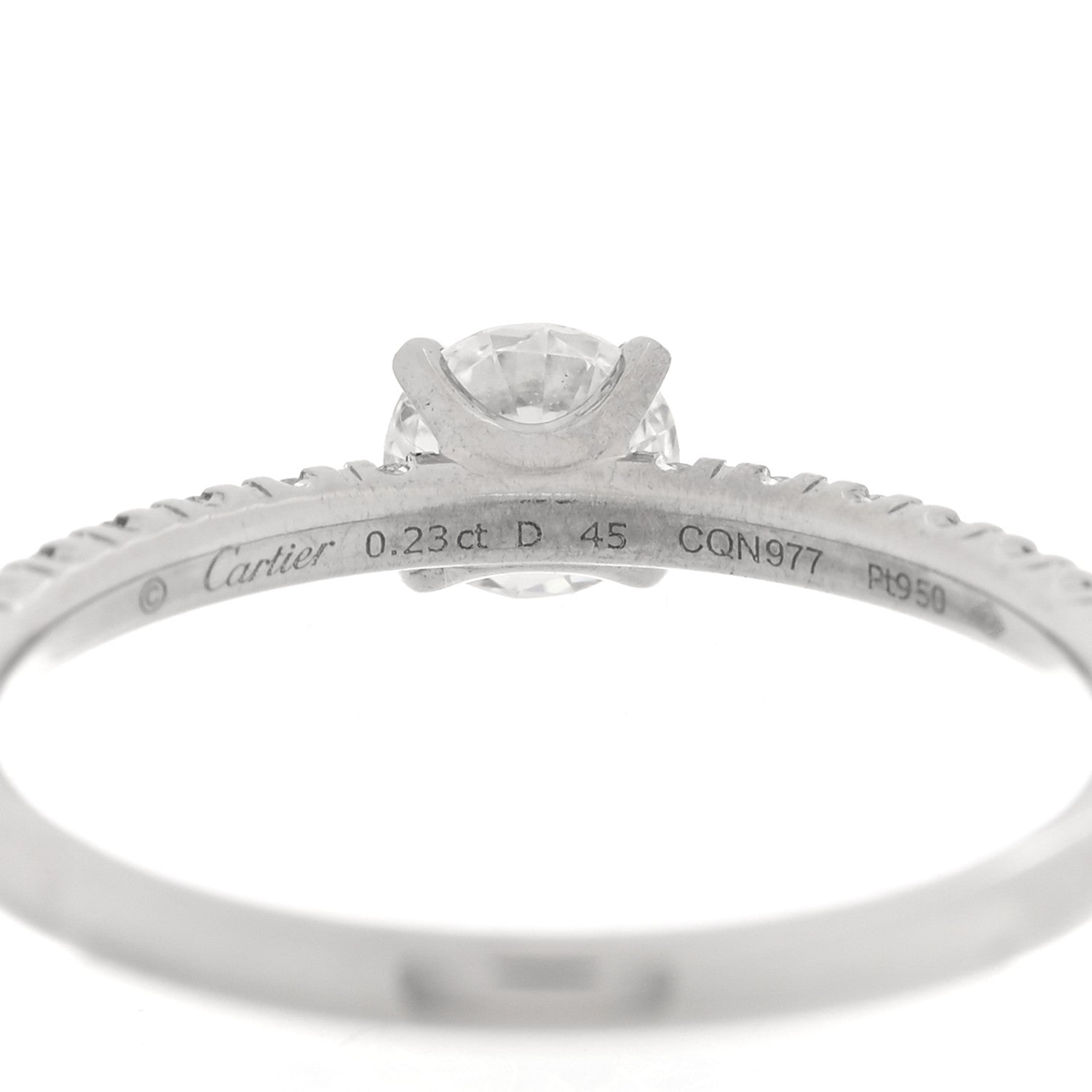 Cartier Platinum Diamond .35ct Etincelle De Cartier Solitaire Engagement Ring 45 3.5 4 of 5