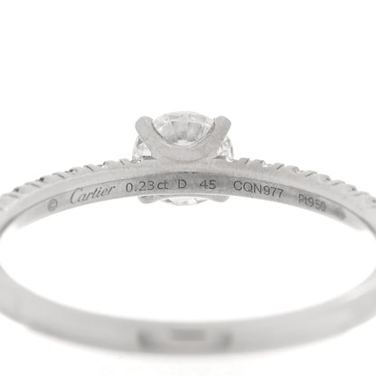 Cartier Platinum Diamond .35ct Etincelle De Cartier Solitaire Engagement Ring 45 3.5 4 of 5