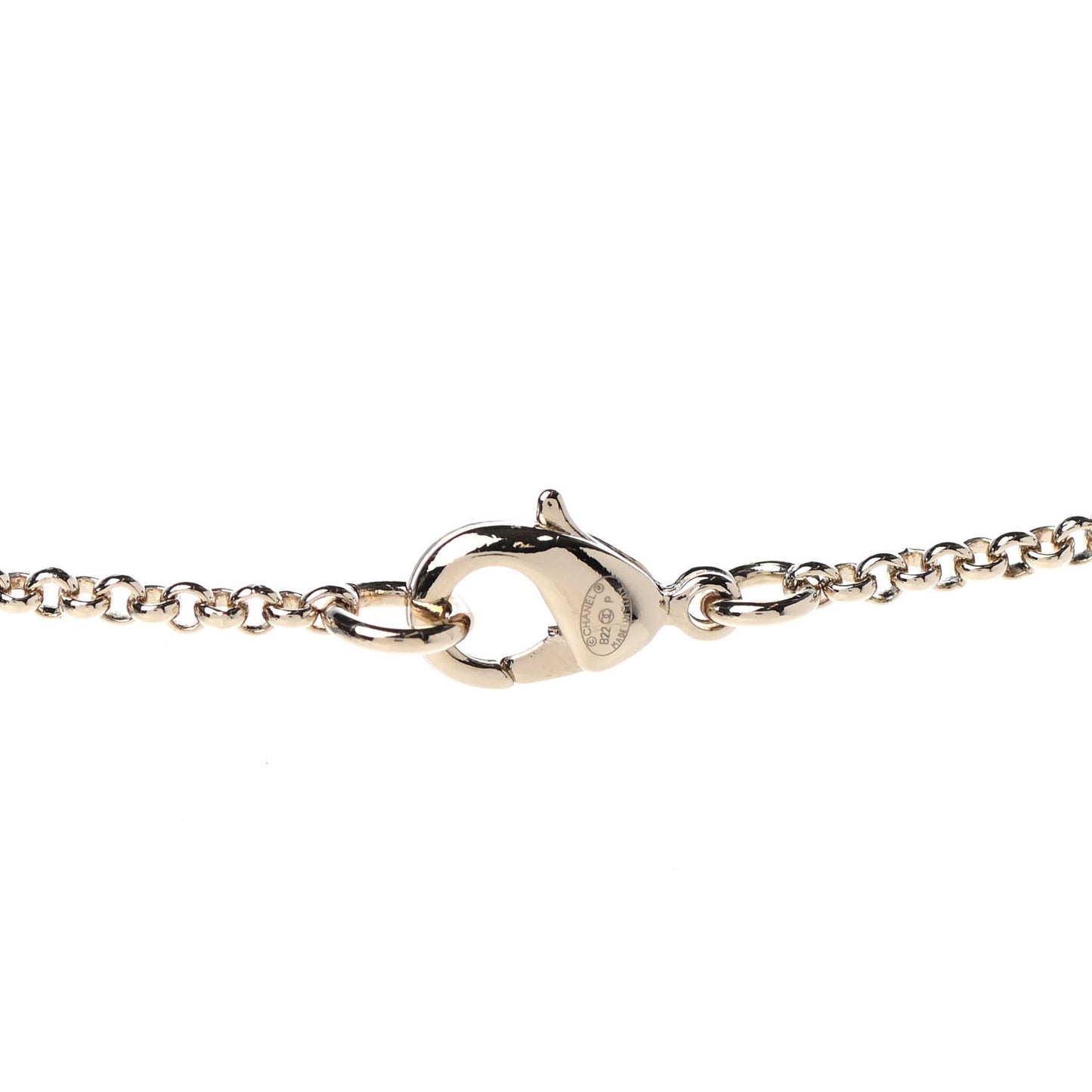 CC Heart Chain Pendant Necklace Gold