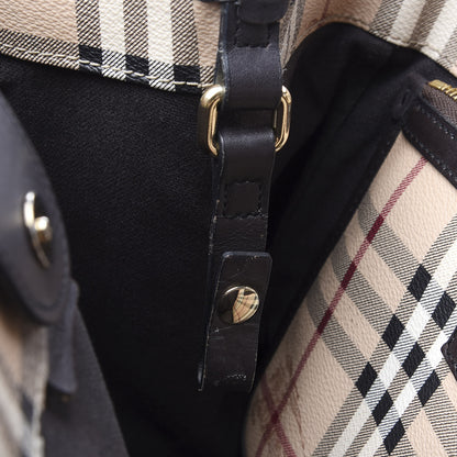 Burberry Haymarket Check Small Canterbury Tote Chocolate 7 of 10
