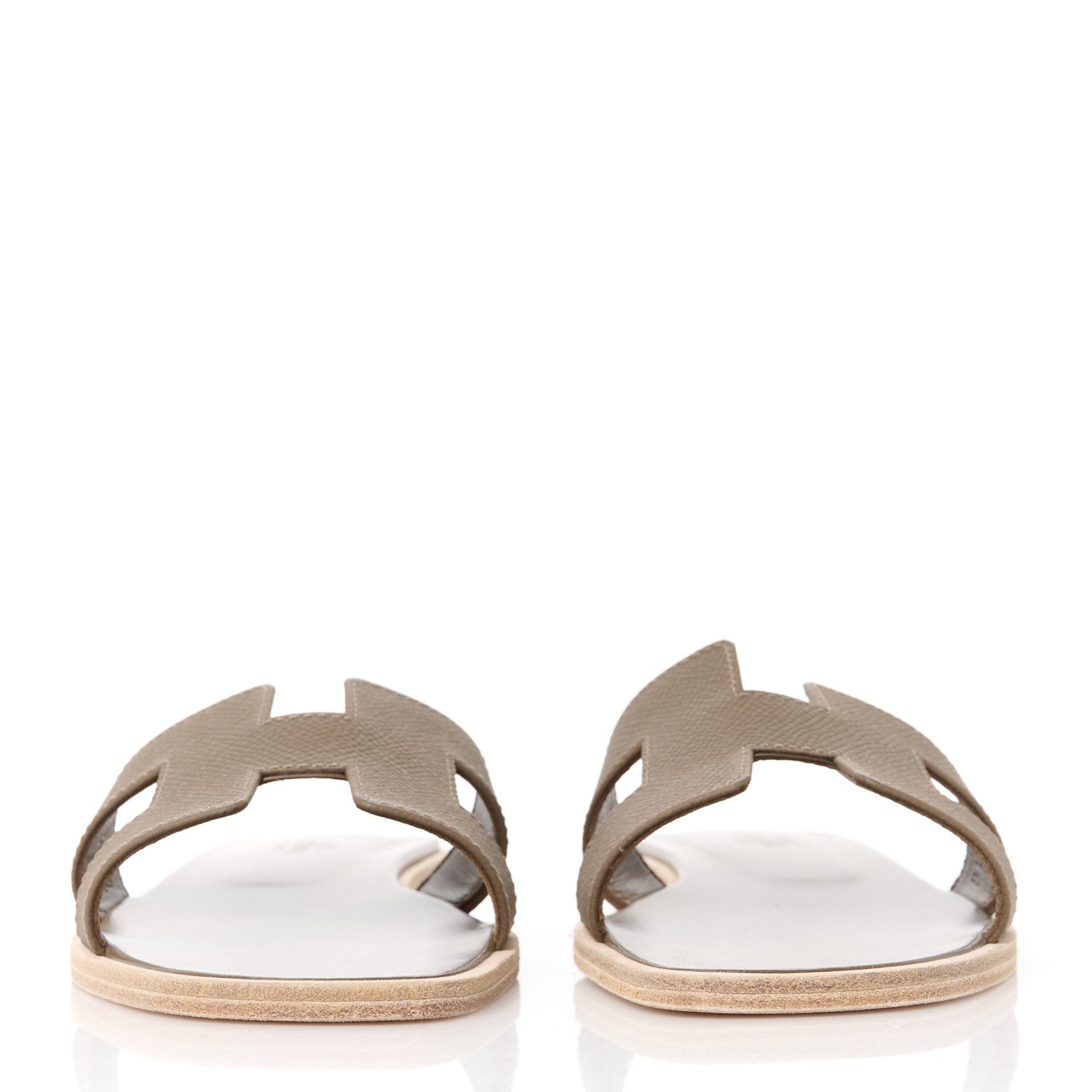 Hermes Epsom Oran Sandals 36 Etoupe 2 of 8