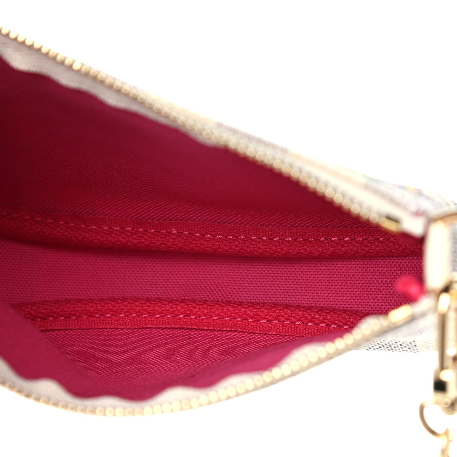 Louis Vuitton Damier Azur 2021 Christmas Animation Hollywood Mini Pochette Accessories Fuchsia 5 of 10