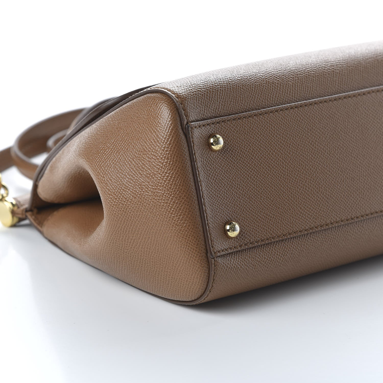 Dolce & Gabbana Dauphine Calfskin Medium Miss Sicily Satchel Caramello 6 of 9