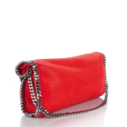Stella McCartney Shaggy Deer Falabella Fold Over Shoulder Bag Cherry 3 of 7
