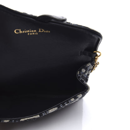 Christian Dior Oblique Nano Saddle Chain Pouch Blue 4 of 9