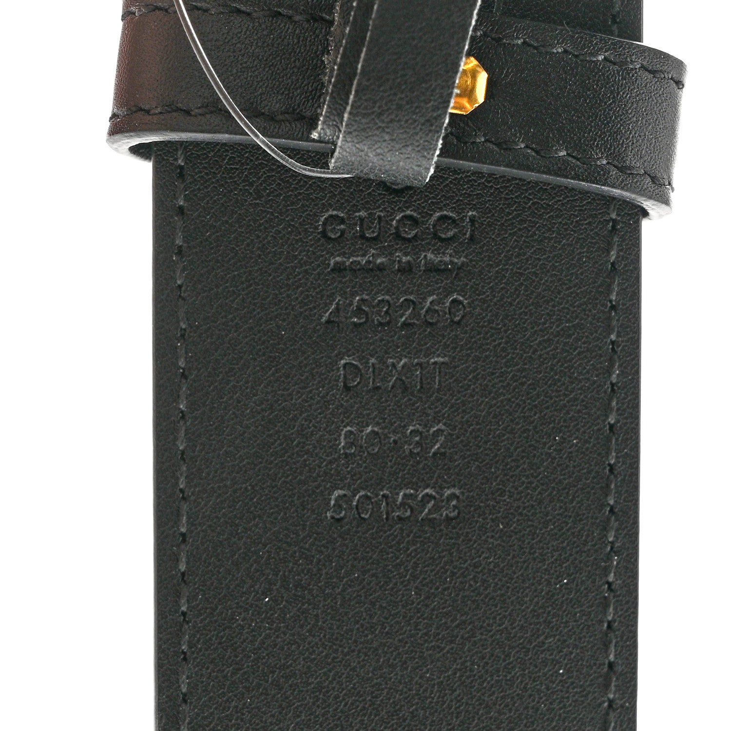 Gucci Moon Calfskin Pearl Double G 40mm Belt 80 32 Black Cream 3 of 5