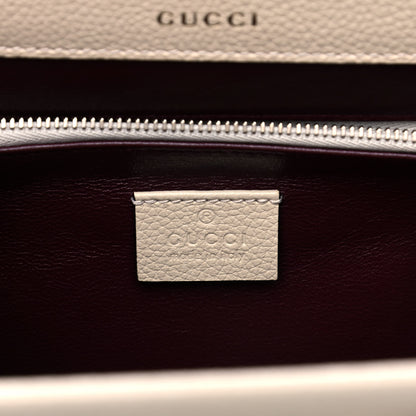 Gucci Grainy Calfskin Small Zumi Top Handle Bag Mystic White 7 of 12