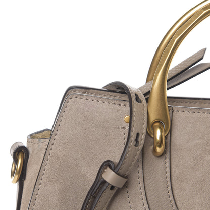 Chloe Calfskin Suede Medium Pixie Shoulder Bag Motty Grey 8 of 11