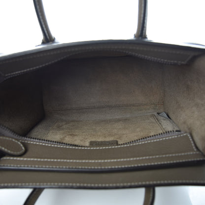 Celine Drummed Calfskin Nano Luggage Souris 6 of 11