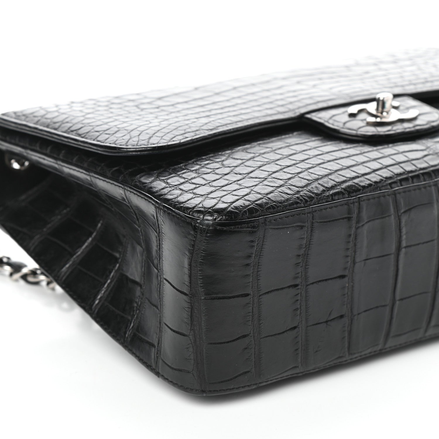 Chanel Alligator Jumbo Single Flap Black 9 of 10