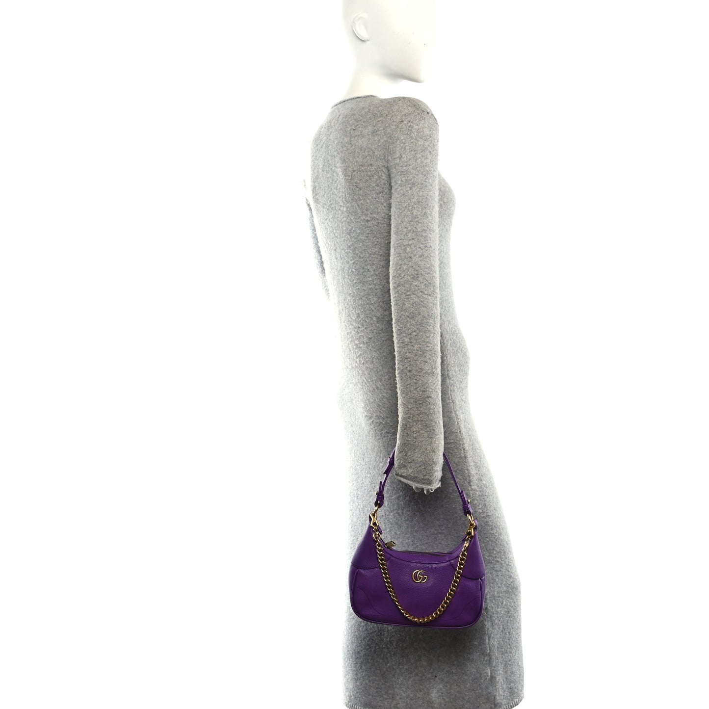 Goatskin Small Aphrodite Shoulder Bag Shine Purple