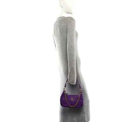 Gucci Goatskin Small Aphrodite Shoulder Bag Shine Purple 2 of 10