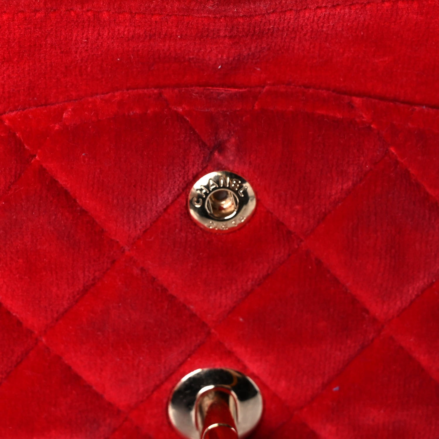 Chanel Velvet Quilted Medium Double Flap Red 14 of 19