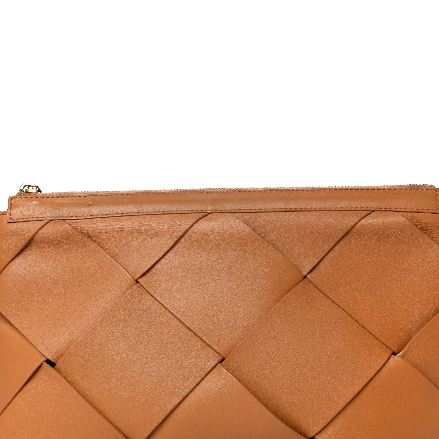 Bottega Veneta Nappa Maxi Blown Up Intrecciato Pouch Clutch Caramel 8 of 24