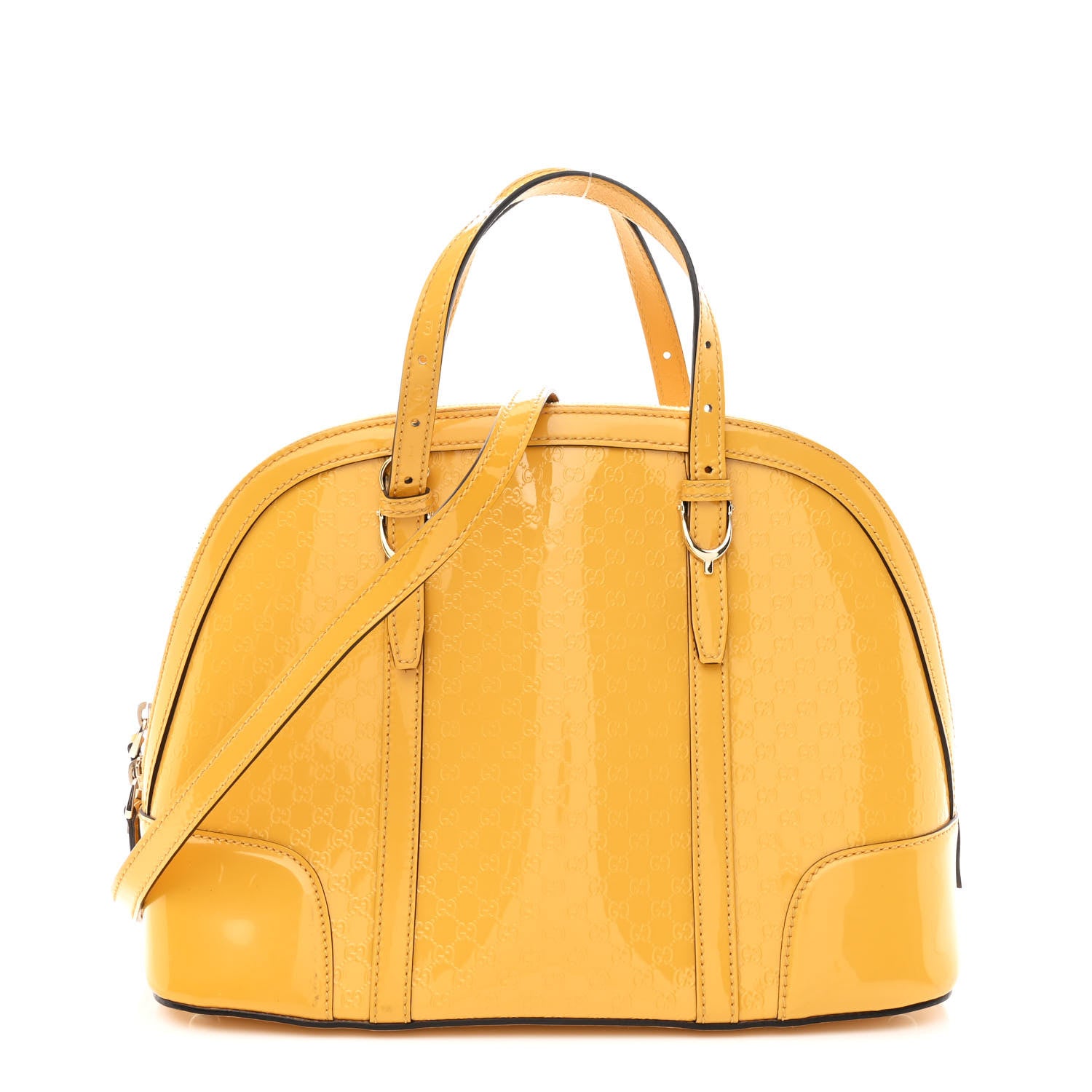 Gucci Patent Microguccissima Small Nice Top Handle Dome Bag Bumblebee 1 of 13