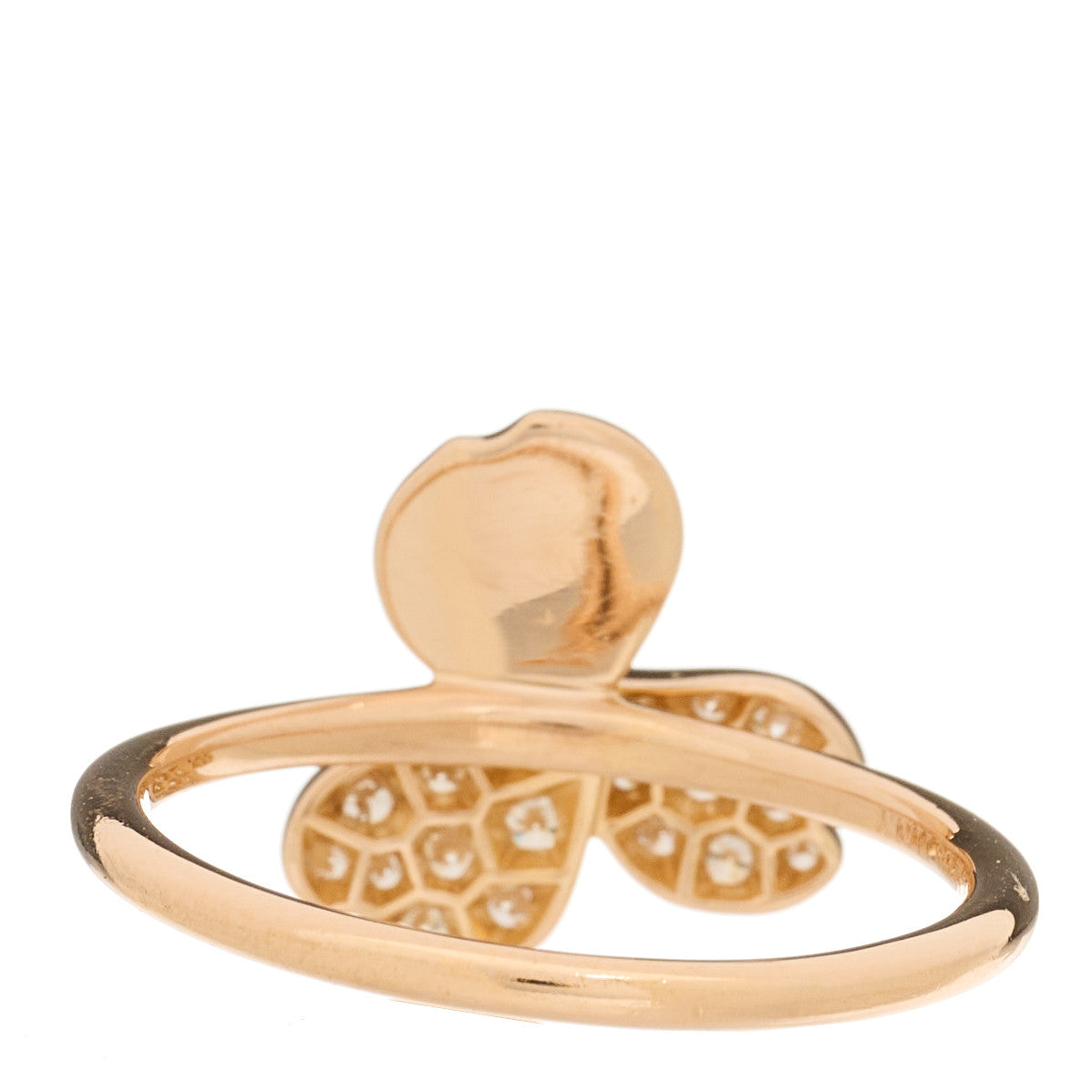18K Rose Gold Diamond Paper Flowers Ring 52 6