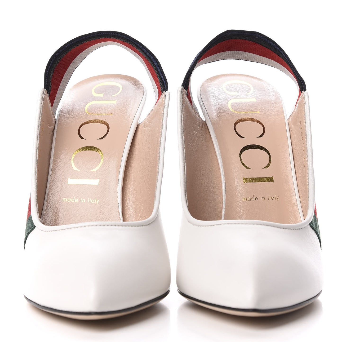 Malaga Kid Web Sylvie High Heel Slingback Pumps 41 White