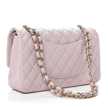 Chanel Caviar Quilted Medium Double Flap Light Pink 3 of 10