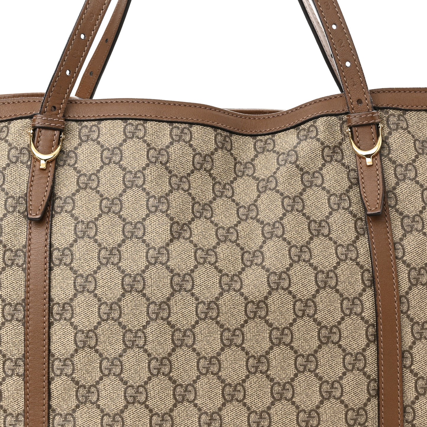 GG Supreme Monogram Medium Nice Tote Brown