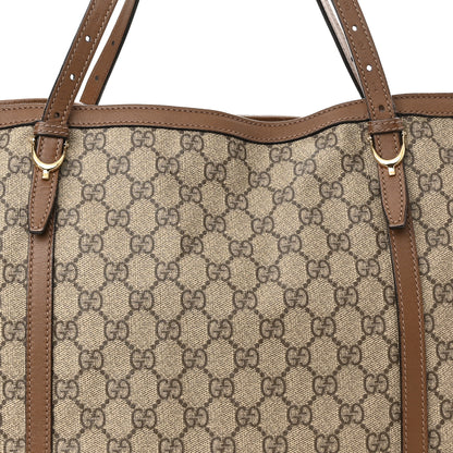 Gucci GG Supreme Monogram Medium Nice Tote Brown 7 of 15