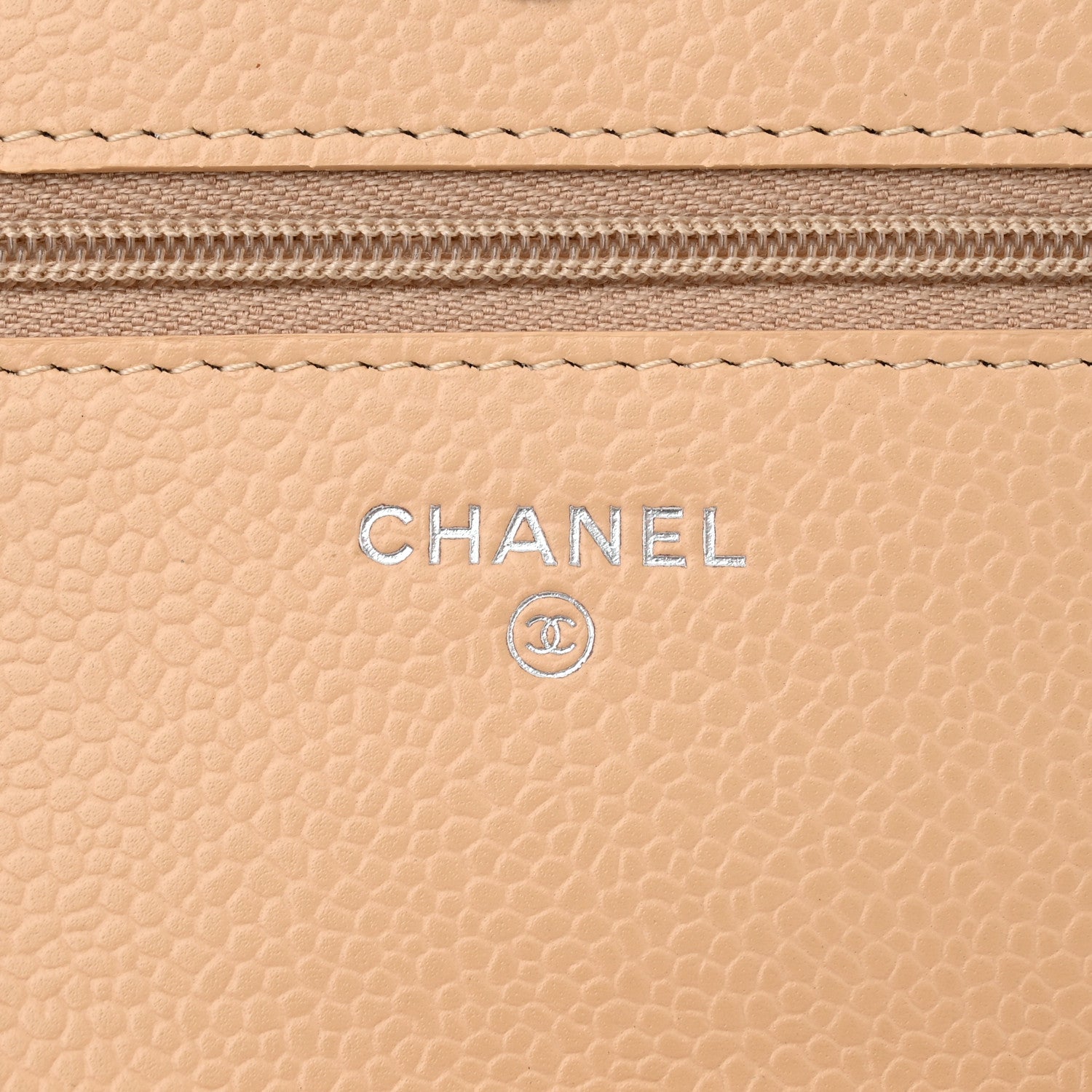 Chanel Caviar Quilted Wallet On Chain WOC Beige 6 of 12