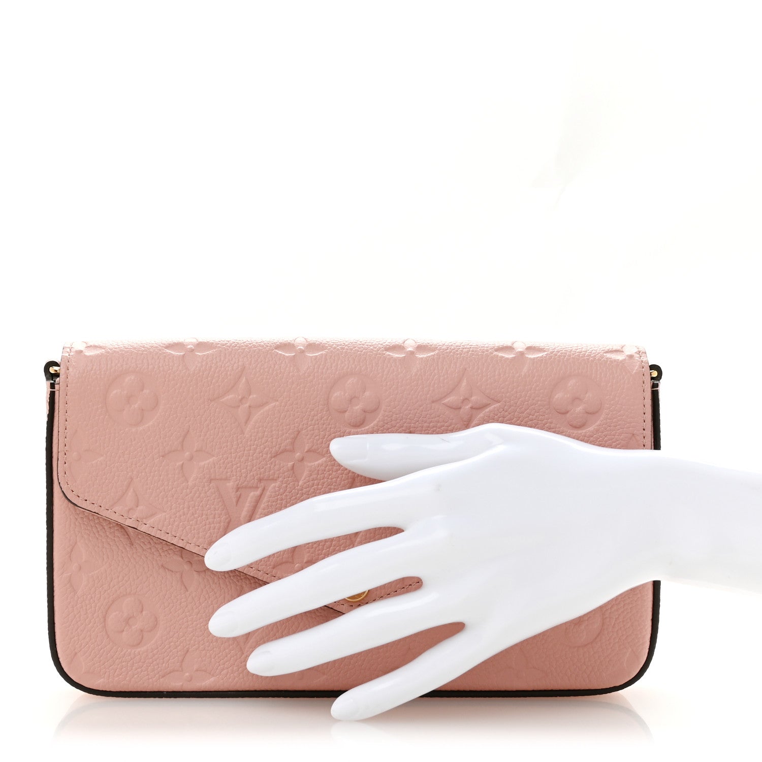 Louis Vuitton Empreinte Pochette Felicie Chain Wallet Rose Poudre 3 of 9
