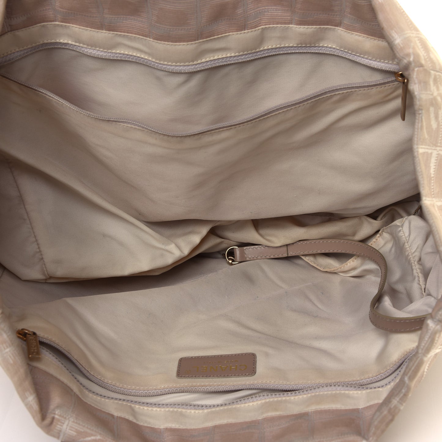 Nylon Medium Travel Tote Beige