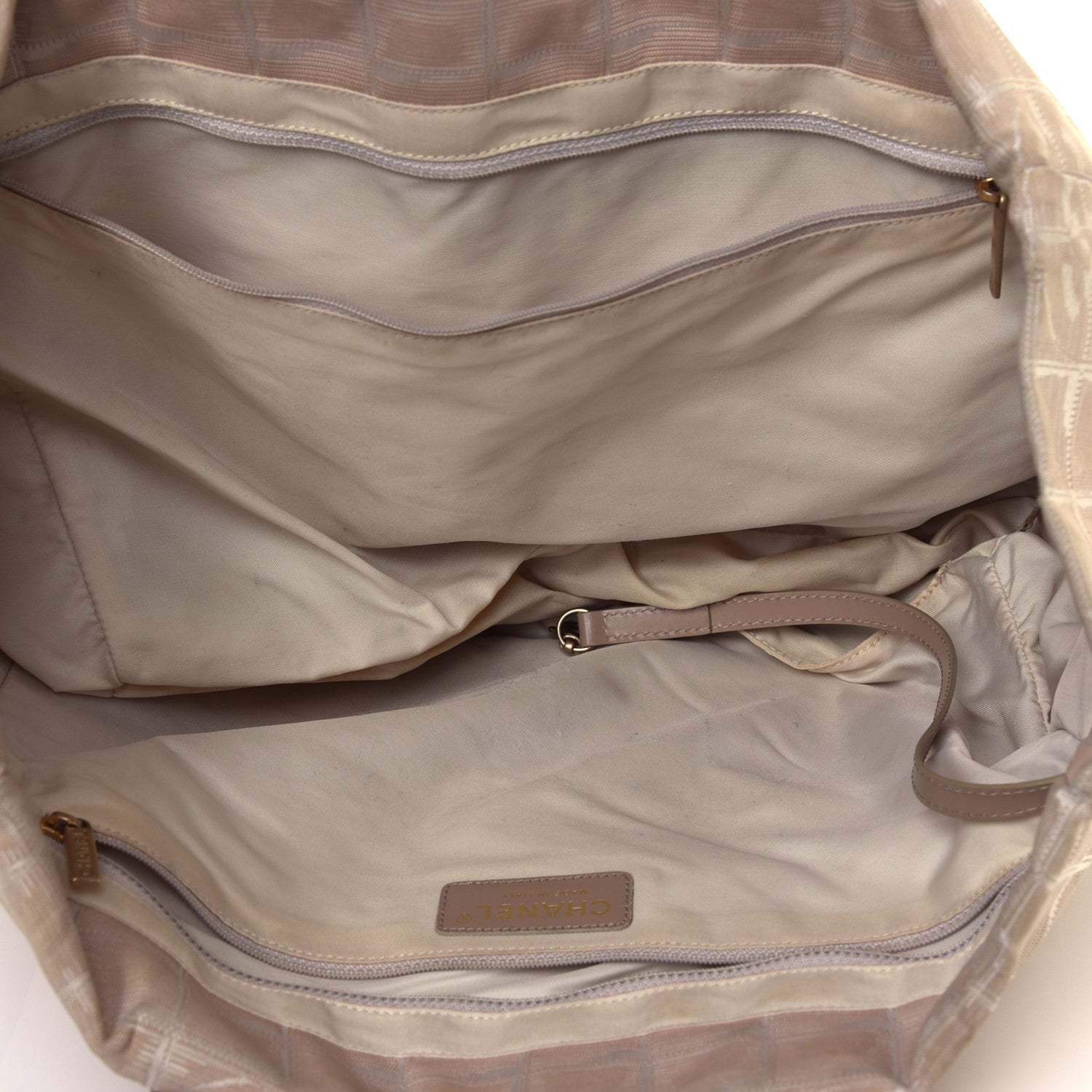 Chanel Nylon Medium Travel Tote Beige 4 of 11