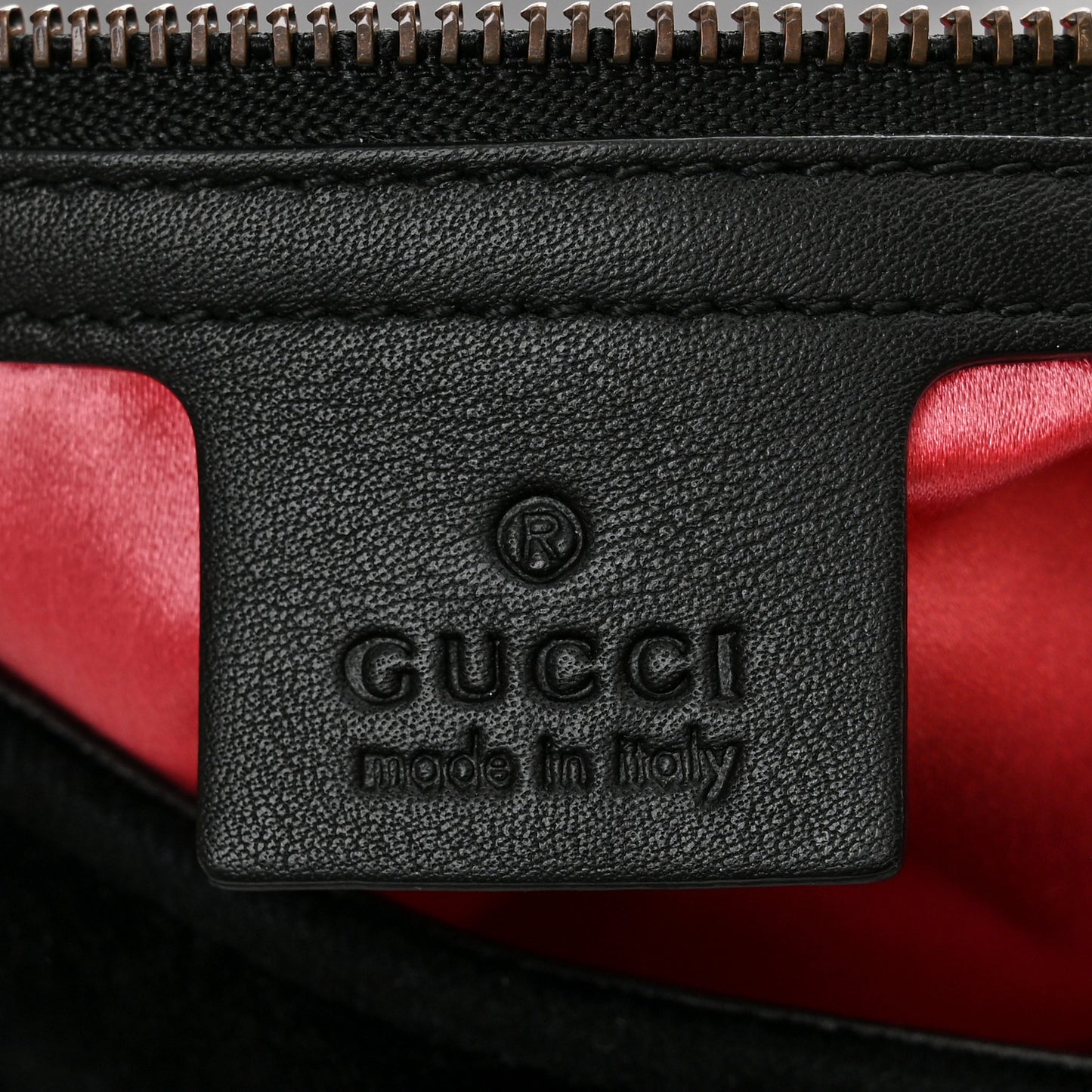 Velvet Matelasse Medium GG Marmont Shoulder Bag Black