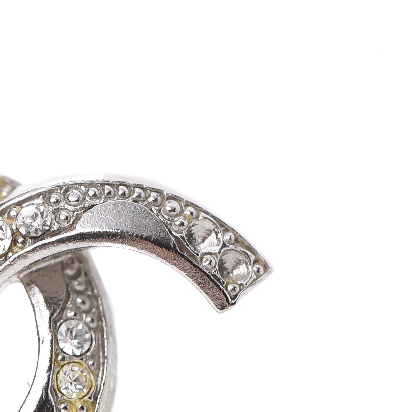 Crystal CC Earrings Silver