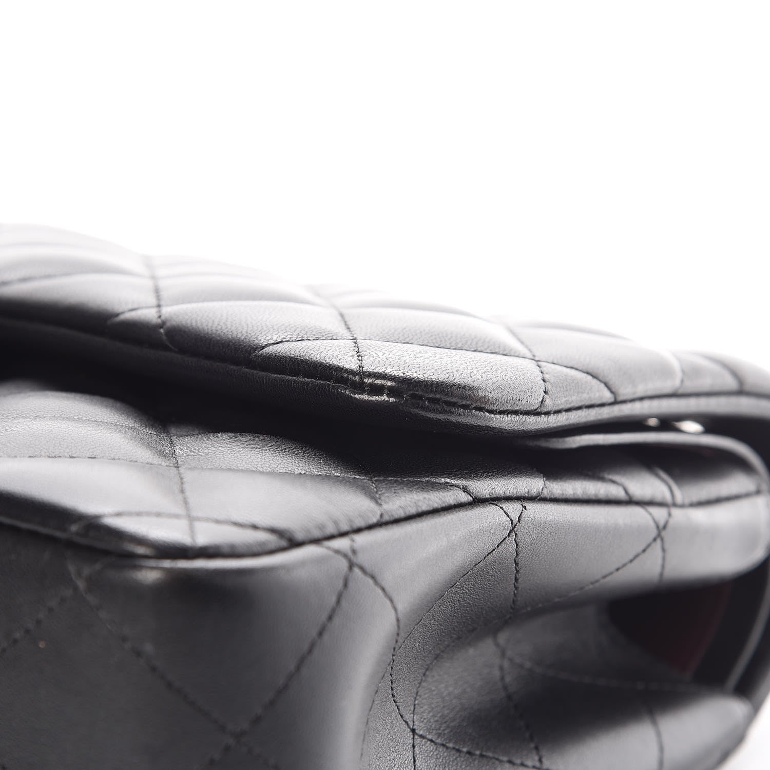 Chanel Lambskin Quilted Jumbo Double Flap Black 11 of 16