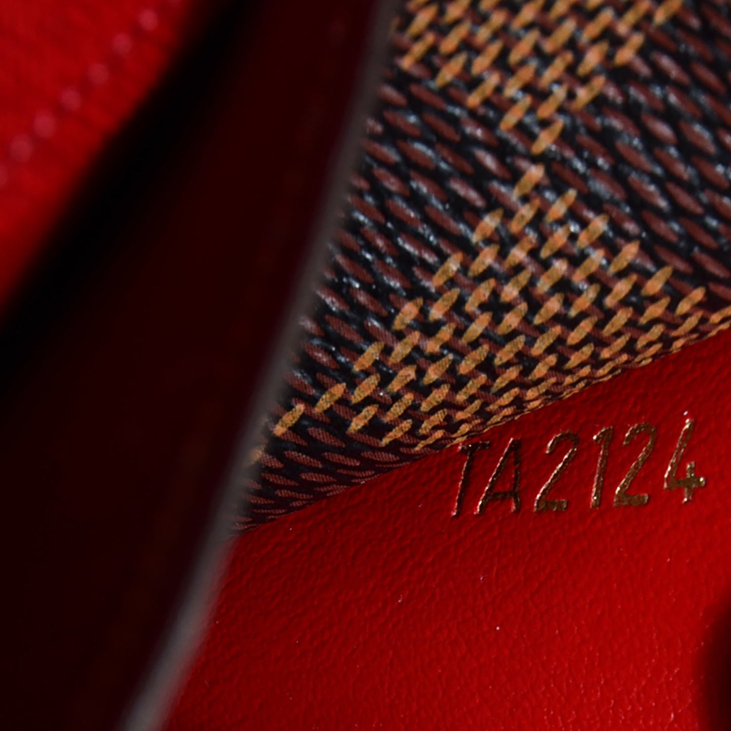Damier Ebene Emilie Wallet Red