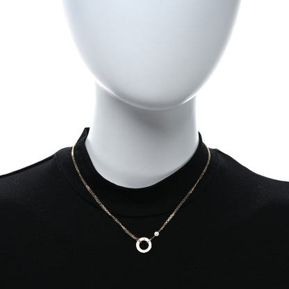 Cartier 18K Pink Gold 2 Diamond LOVE Necklace 2 of 4