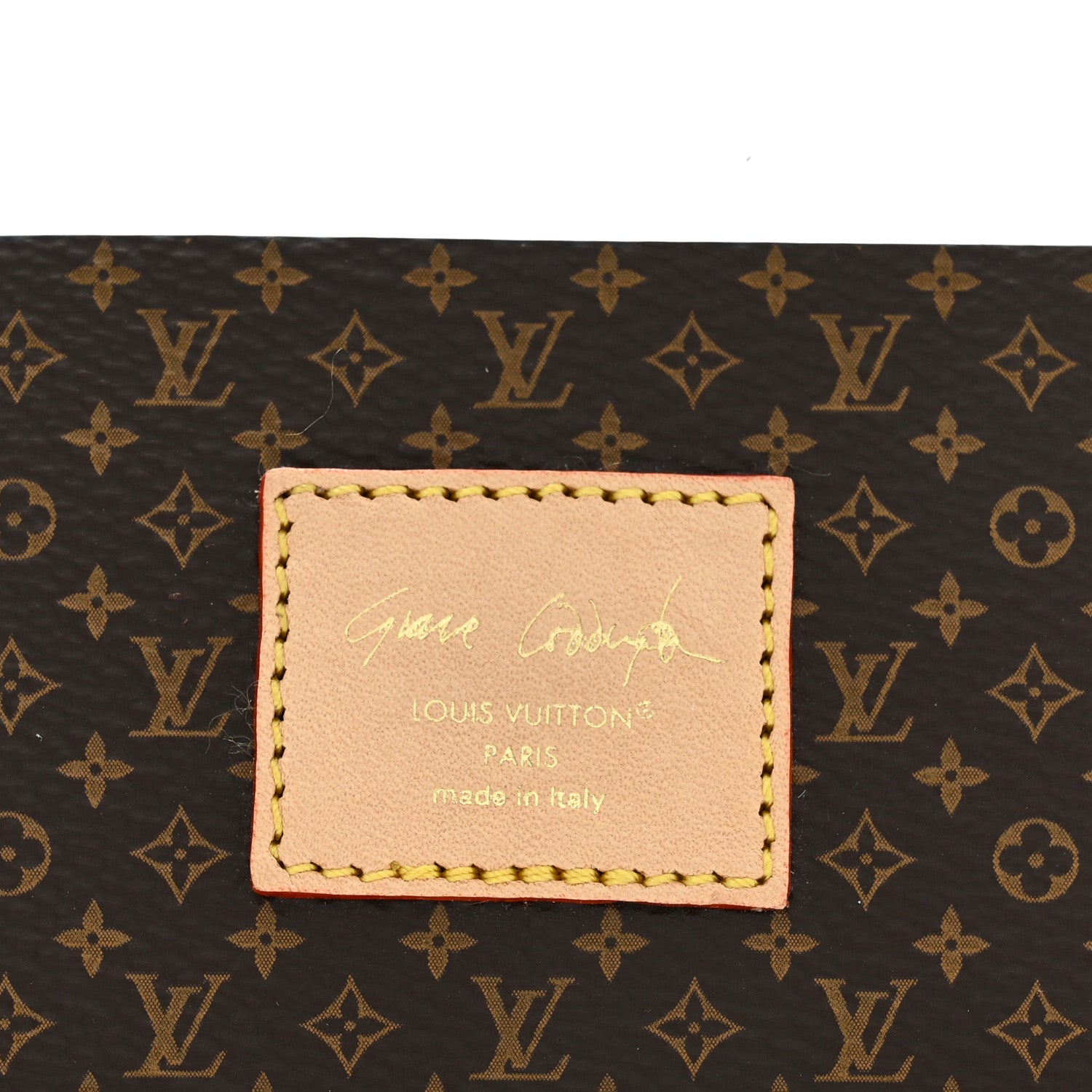 Louis Vuitton X Grace Coddington Calfskin Monogram Travel Tag Bag Charm Arizona 3 of 5
