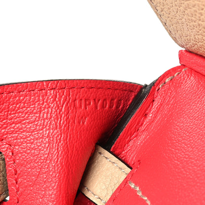 Hermes Togo Verso Birkin 25 Trench Bougainvillea 7 of 9